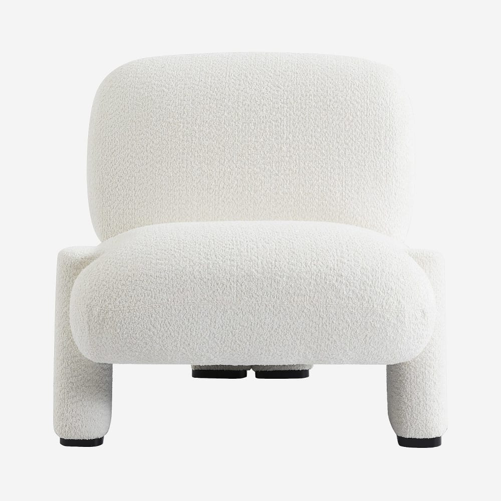 fauteuil en tissu bouclette