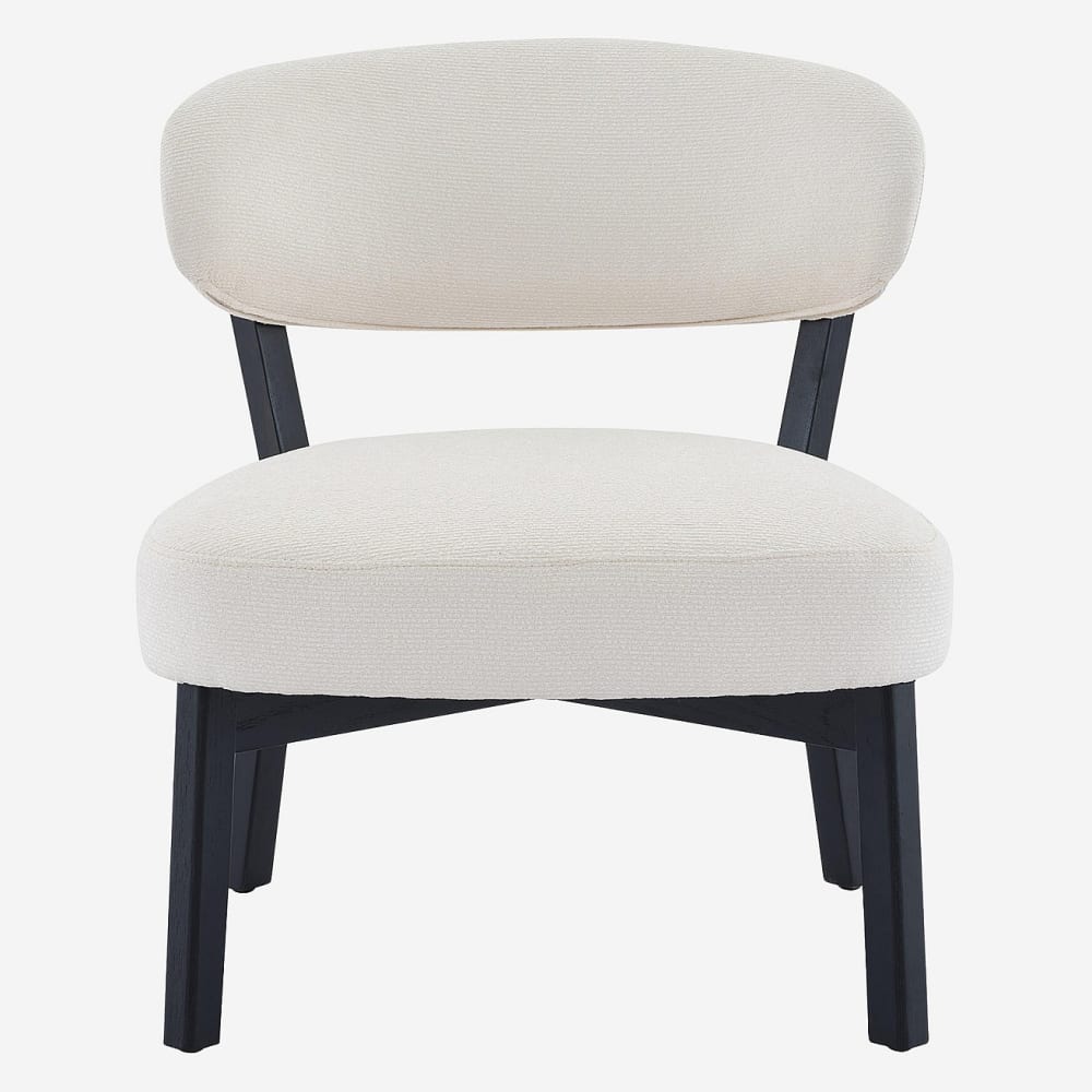 Fauteuil en tissu texturé - noir
