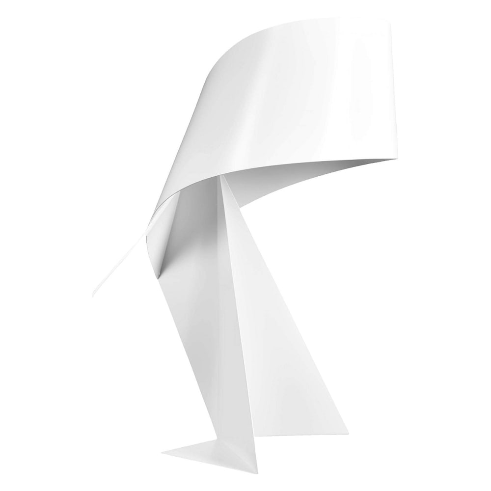 Lampe de table en métal - 50 cm - blanc — vue 4