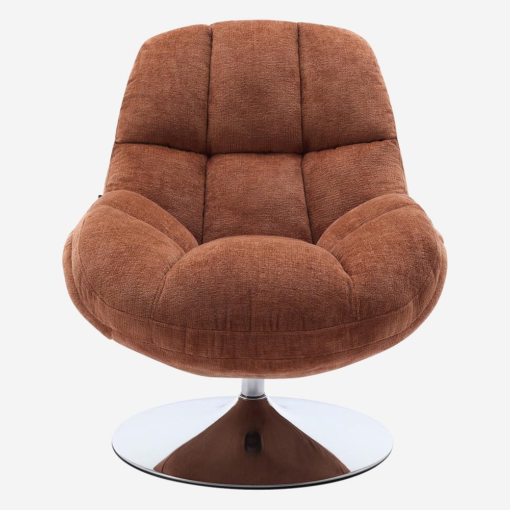 Fauteuil pivotant en - terracotta