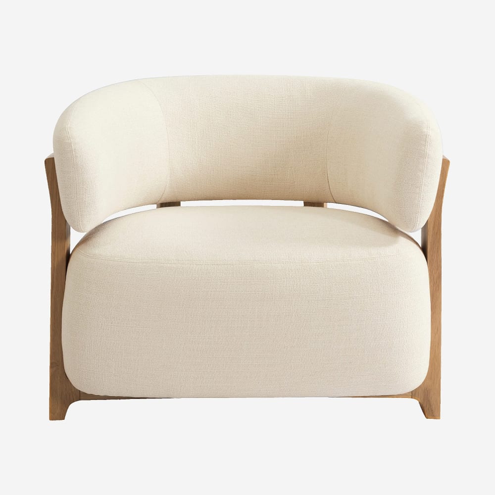 fauteuil en tissu texturé