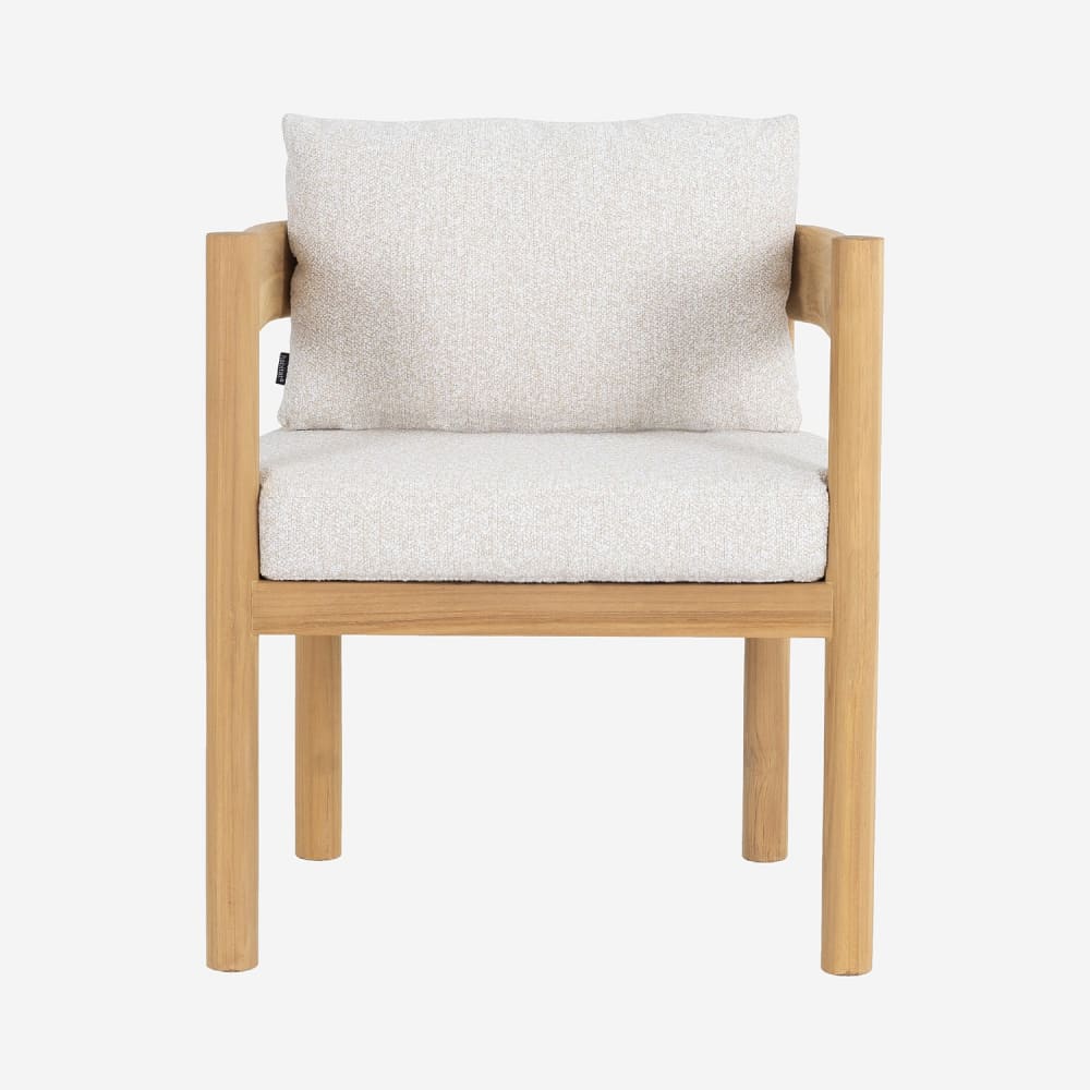 Chaise de jardin en tissu - teck