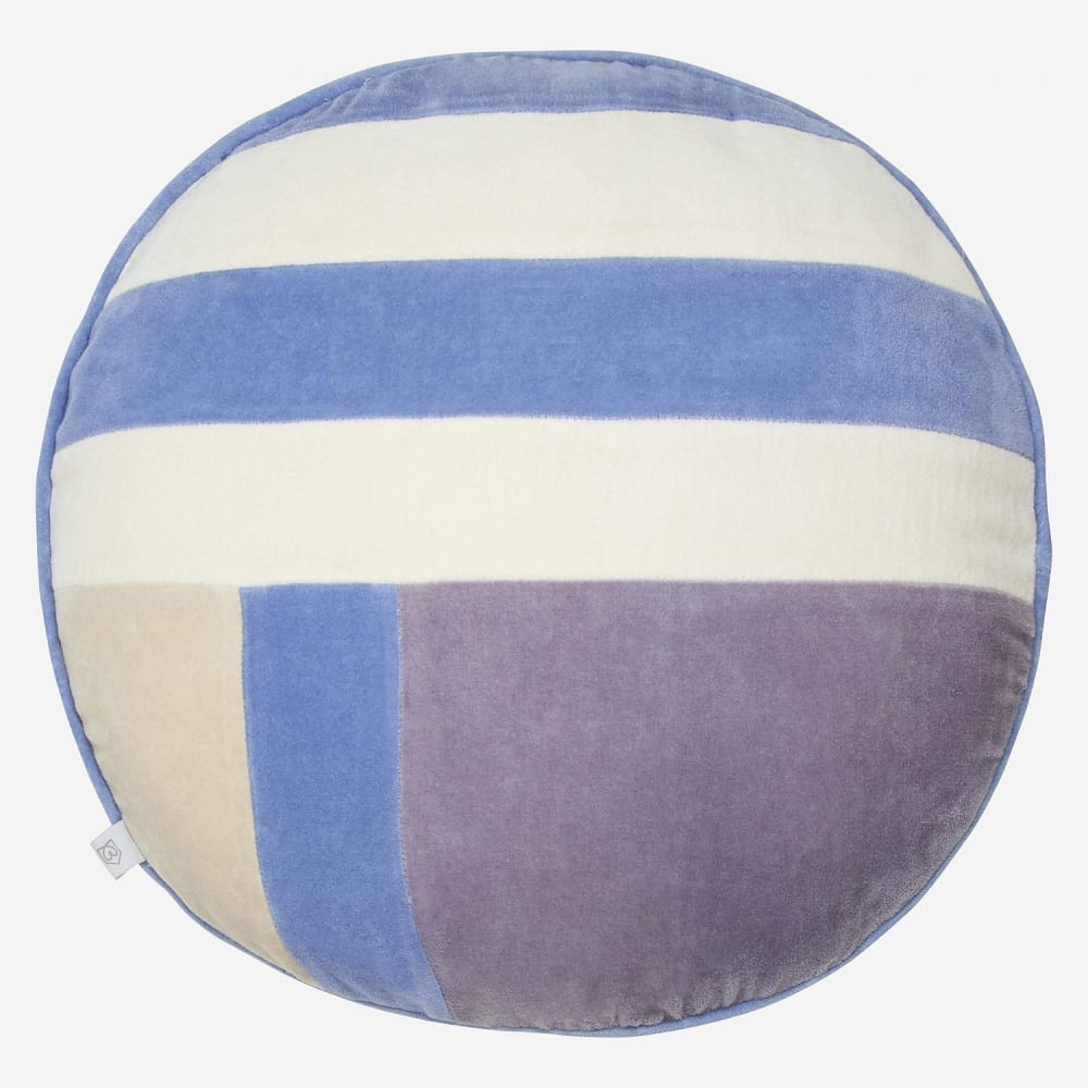 Coussin rond en velours - 40 cm - lilas