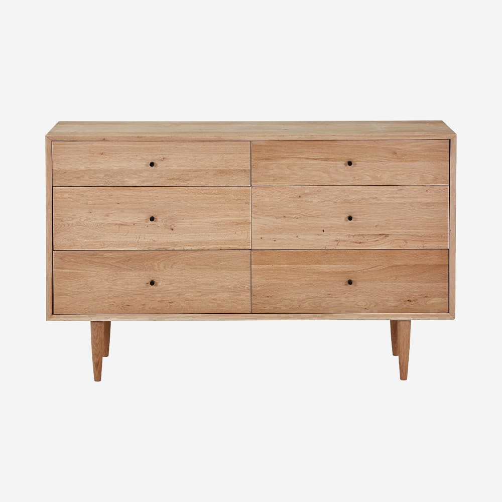commode 6 tiroirs en - massif