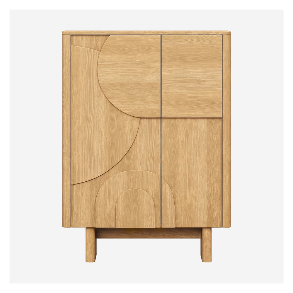 Buffet haut 2 portes en chêne - naturel Buffet haut 2 portes en chêne - naturel