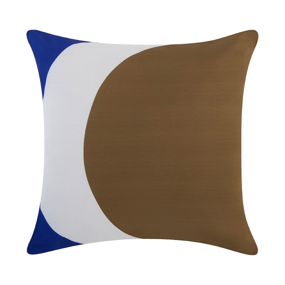 Coussin d'extérieur déperlant et anti-uv - 50 x 50 cm - bronze et bleu