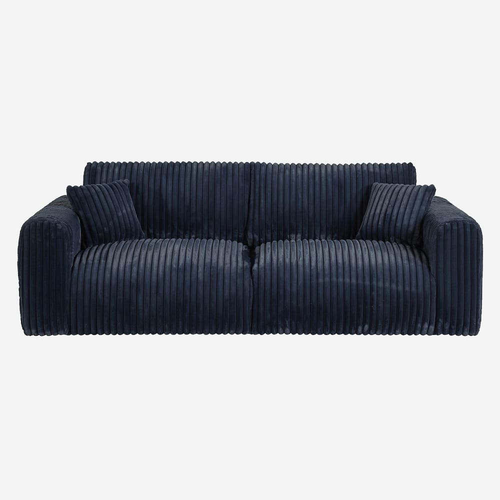 Canapé 4 places en tissu - bleu nuit