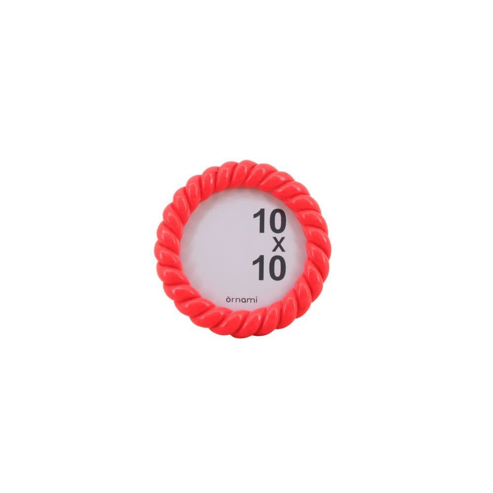 Cadre photo rond torsadé rose 13,5cm Cadre photo rond torsadé rose 13,5cm