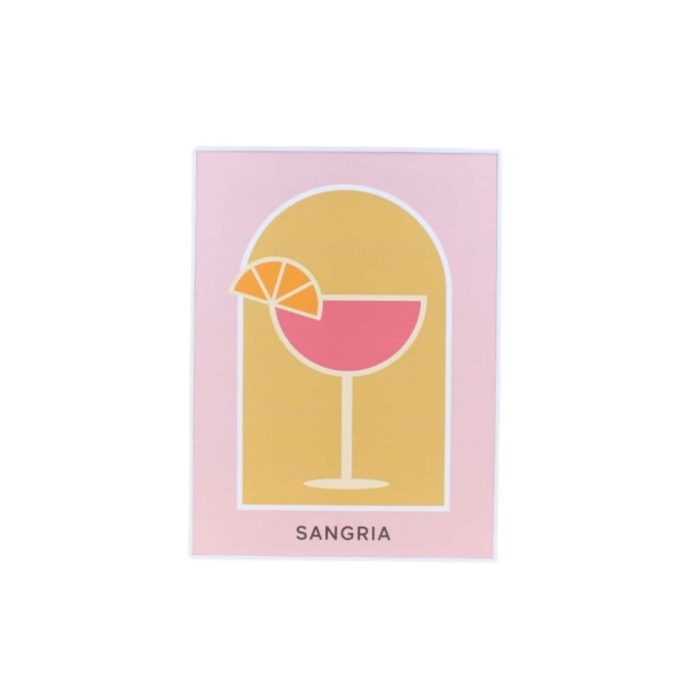 Toile décorative colorée sangria 30x40cm