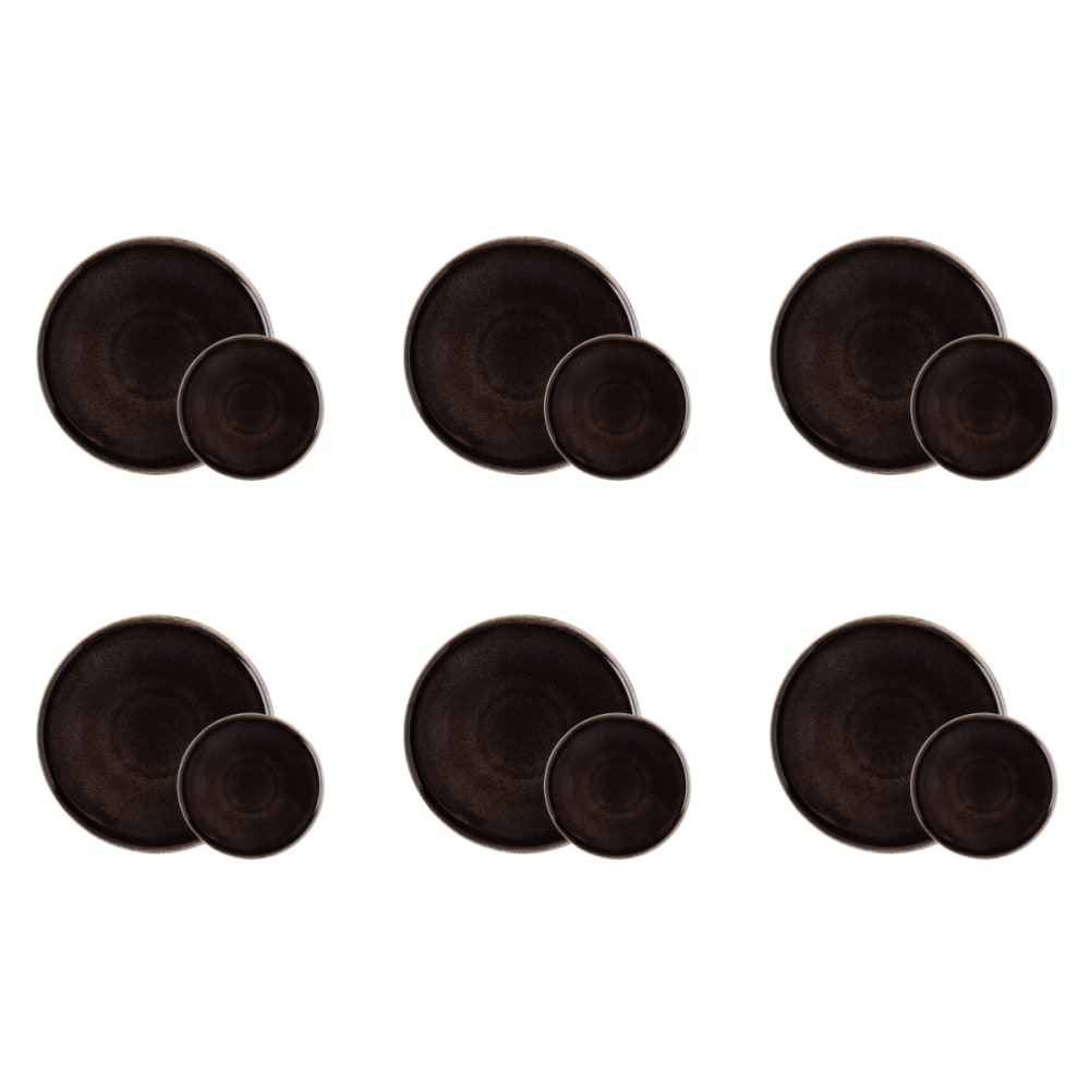 service 12 pièces marron