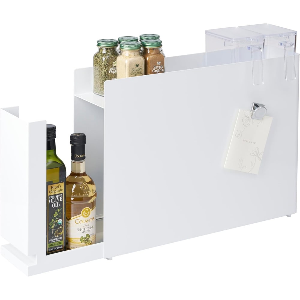 Rangement cuisine métal blanc 12x50