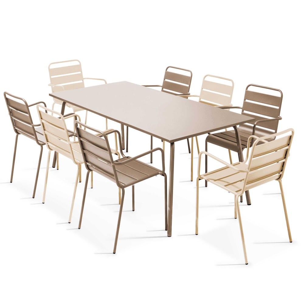 ensemble table de jardin - fauteuils