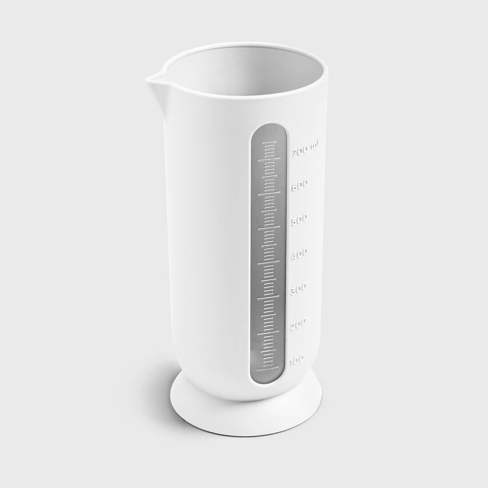 Pichet gradué en polypropylène blanc opaque 0,7 litre