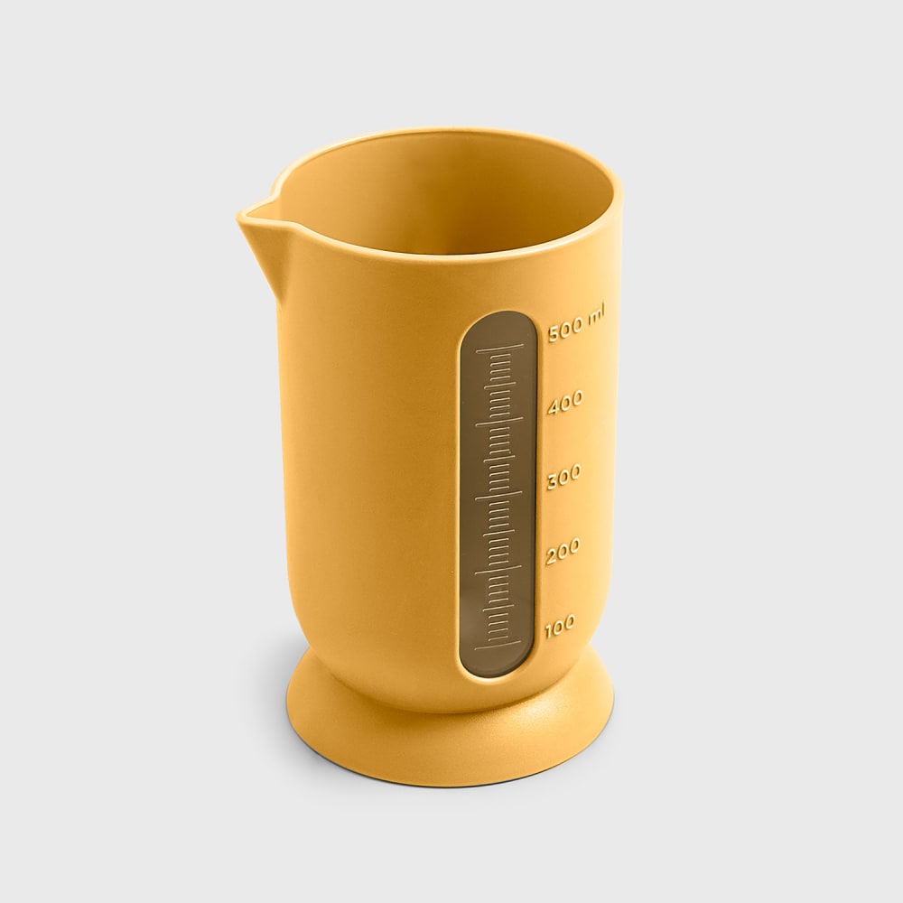 Pichet gradué en polypropylène jaune opaque 0,5 litre