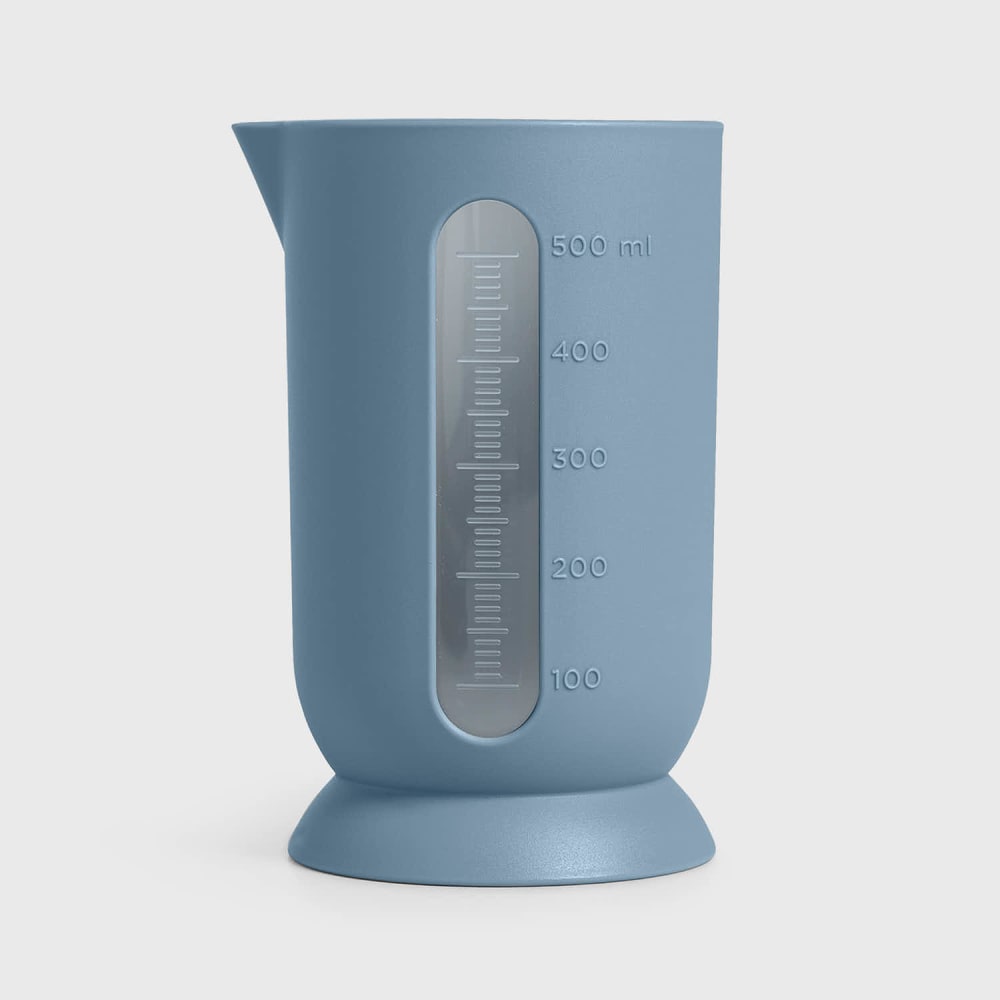 Pichet gradué en polypropylène bleu opaque 0,5 litre