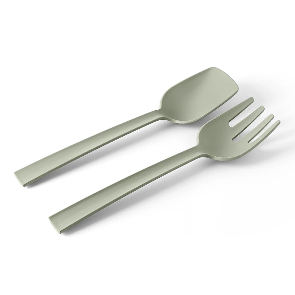 Couverts de service en polypropylène vert mat