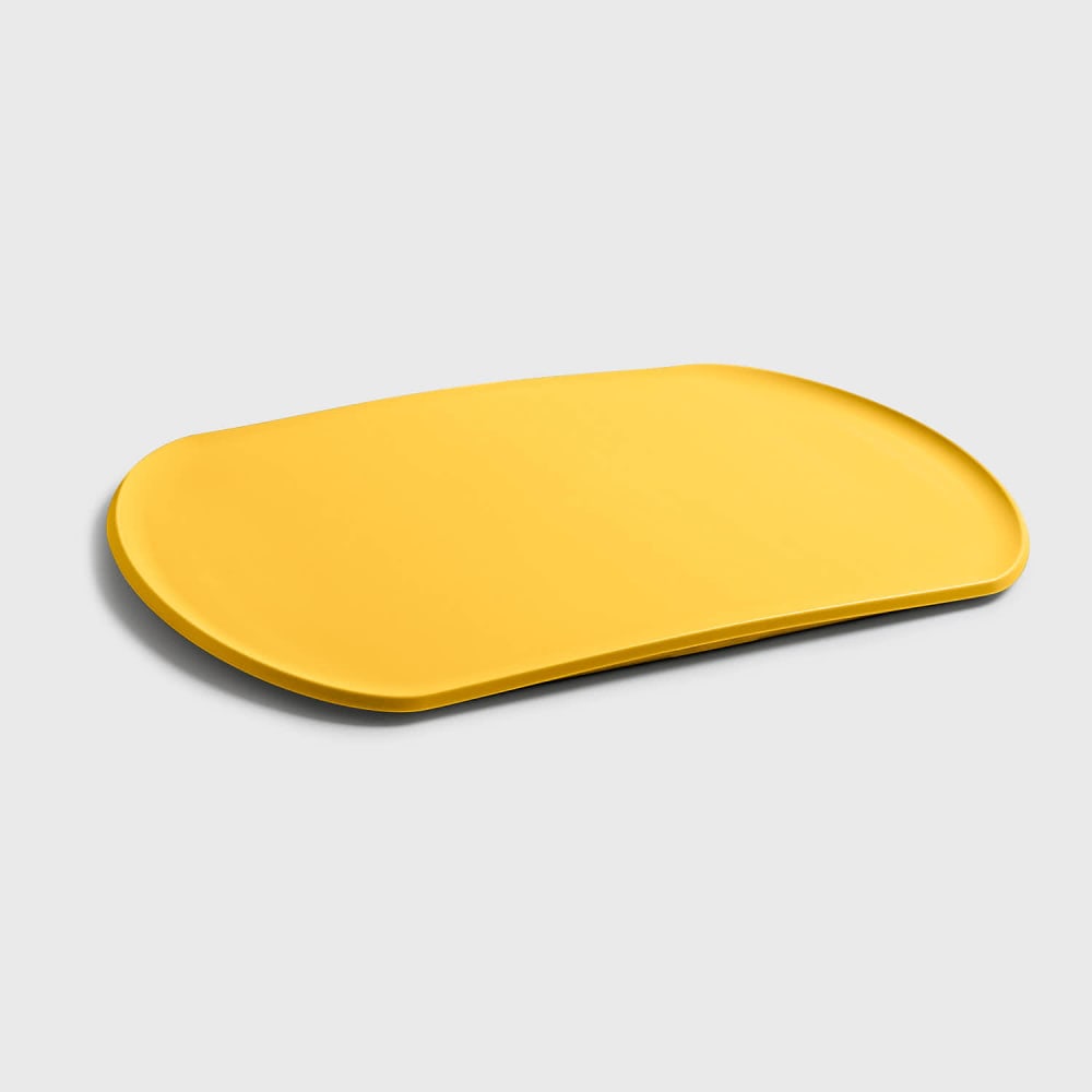 Planche à découper opaque en polypropylène jaune 35x22,5 cm