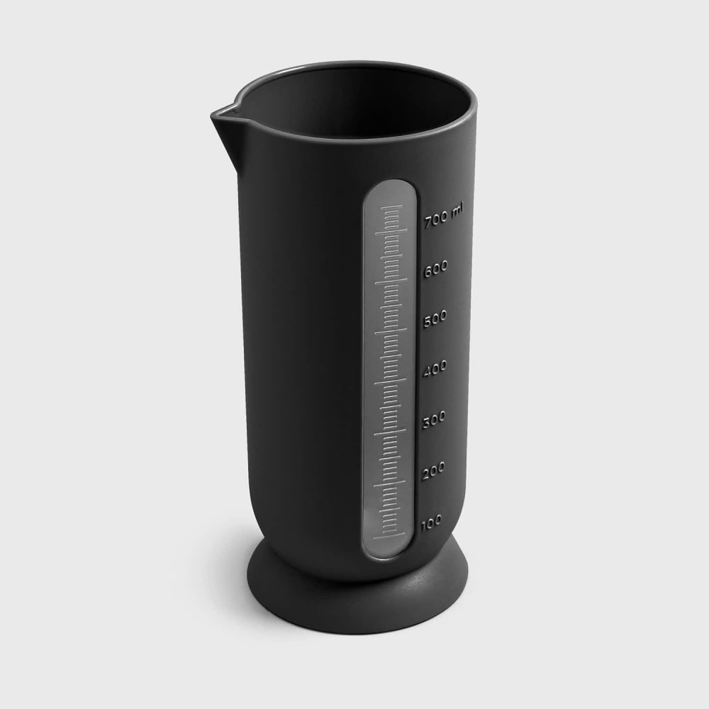 Pichet gradué en polypropylène noir opaque 0,7 litre