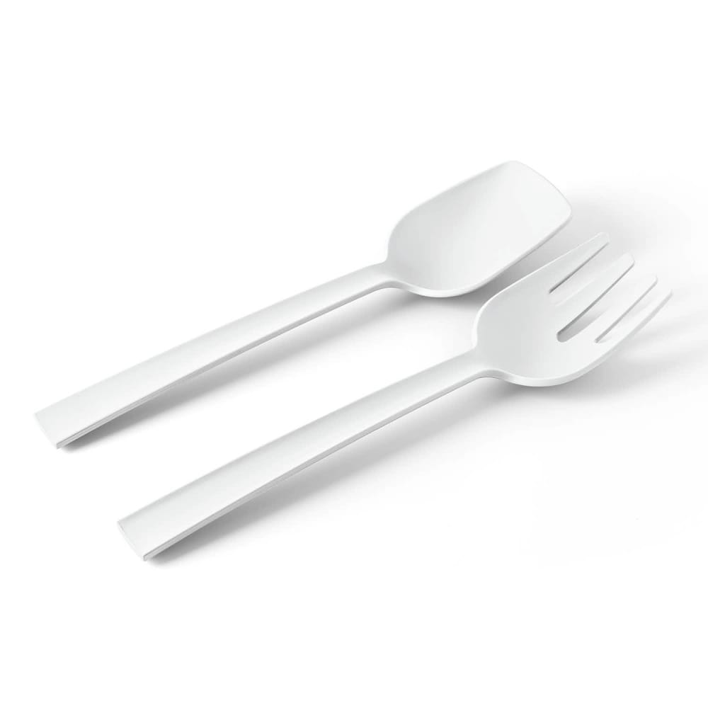 Couverts de service en polypropylène blanc mat