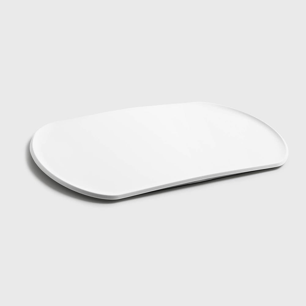 Planche à découper opaque en polypropylène blanc 35x22,5 cm