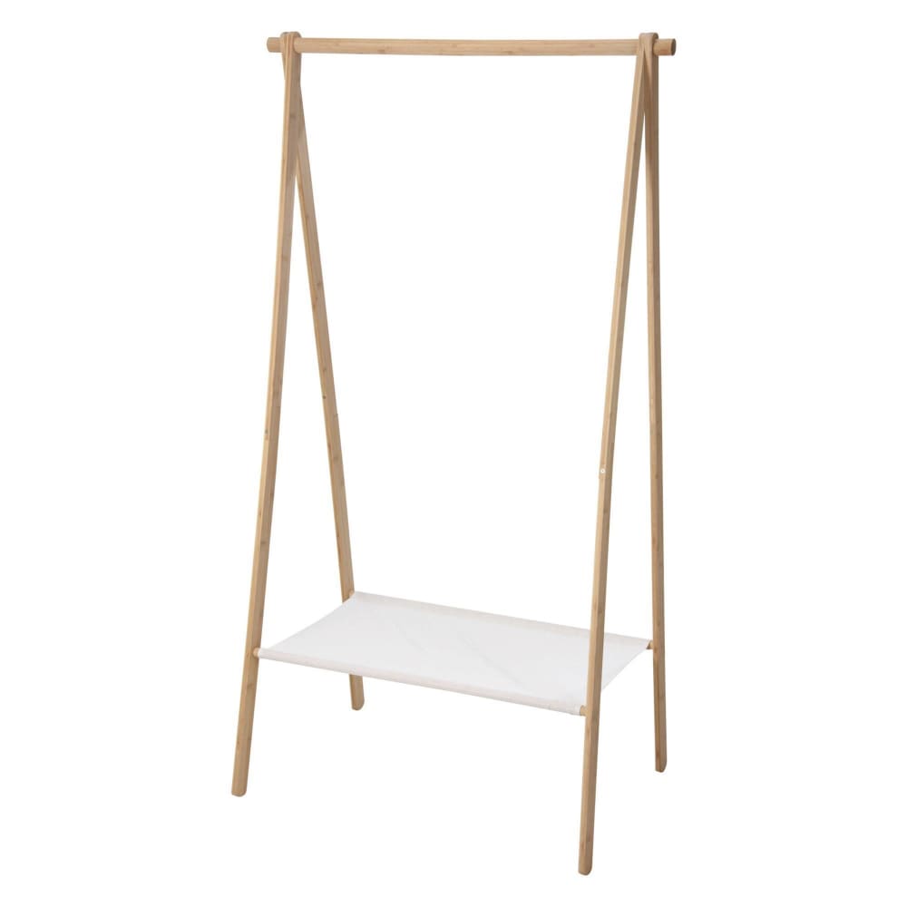 perchero en bambu natural de 86x57x155cm