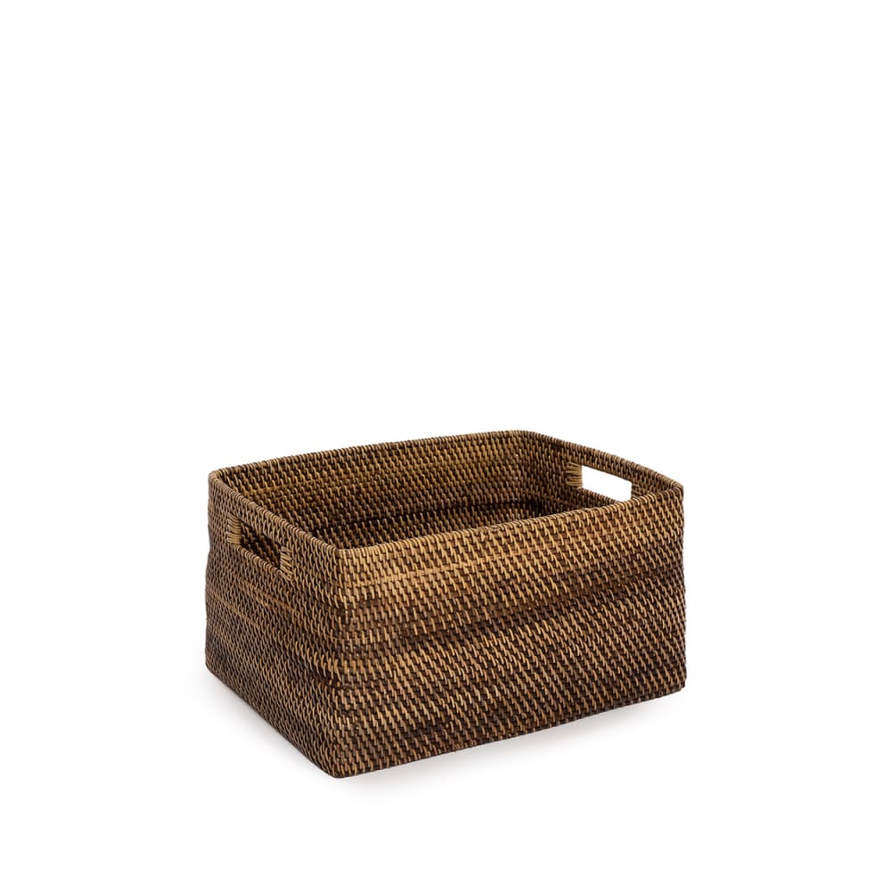 Panier rotin marron 36x28x18cm