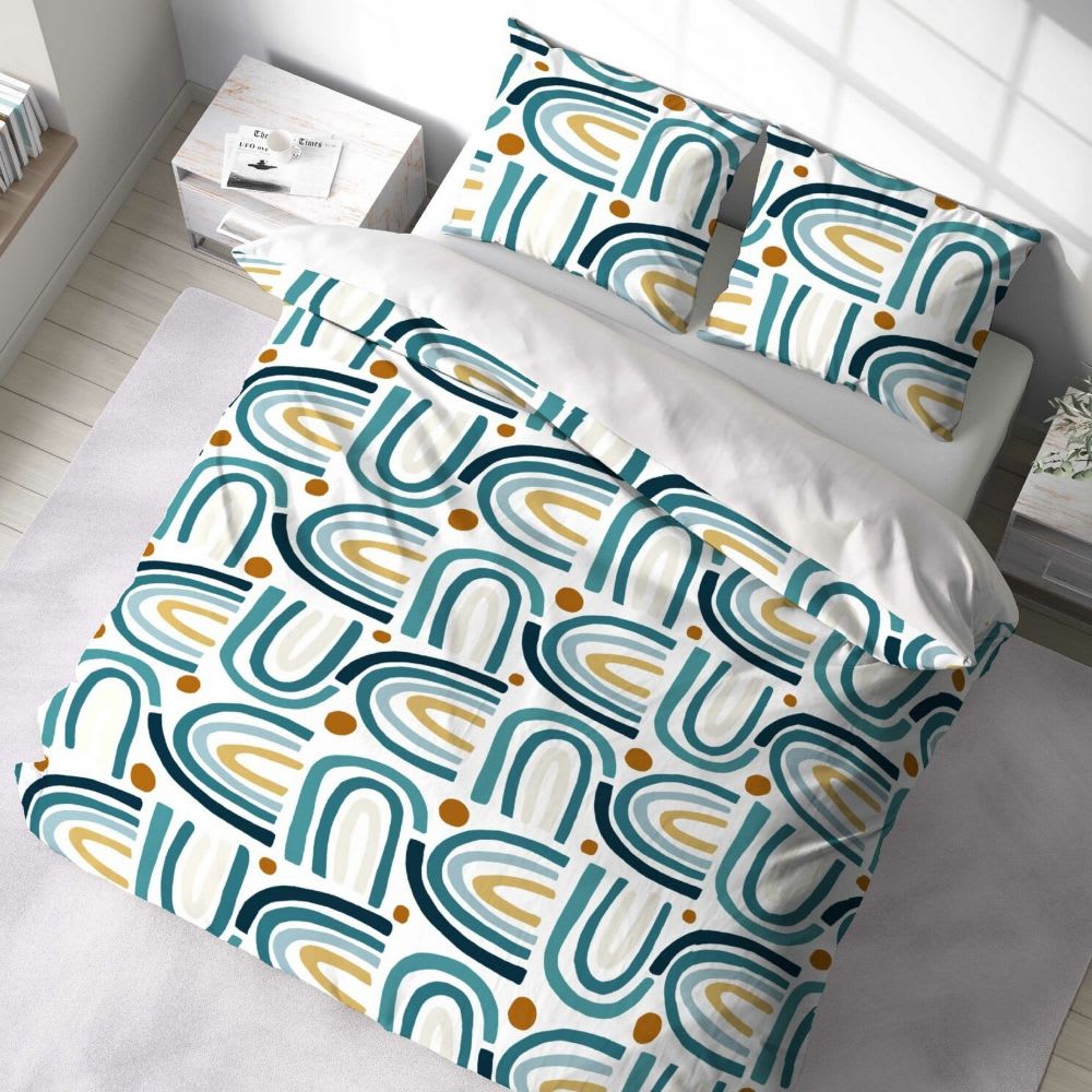 Parure de lit 2 places polyester à motifs 220x240 cm