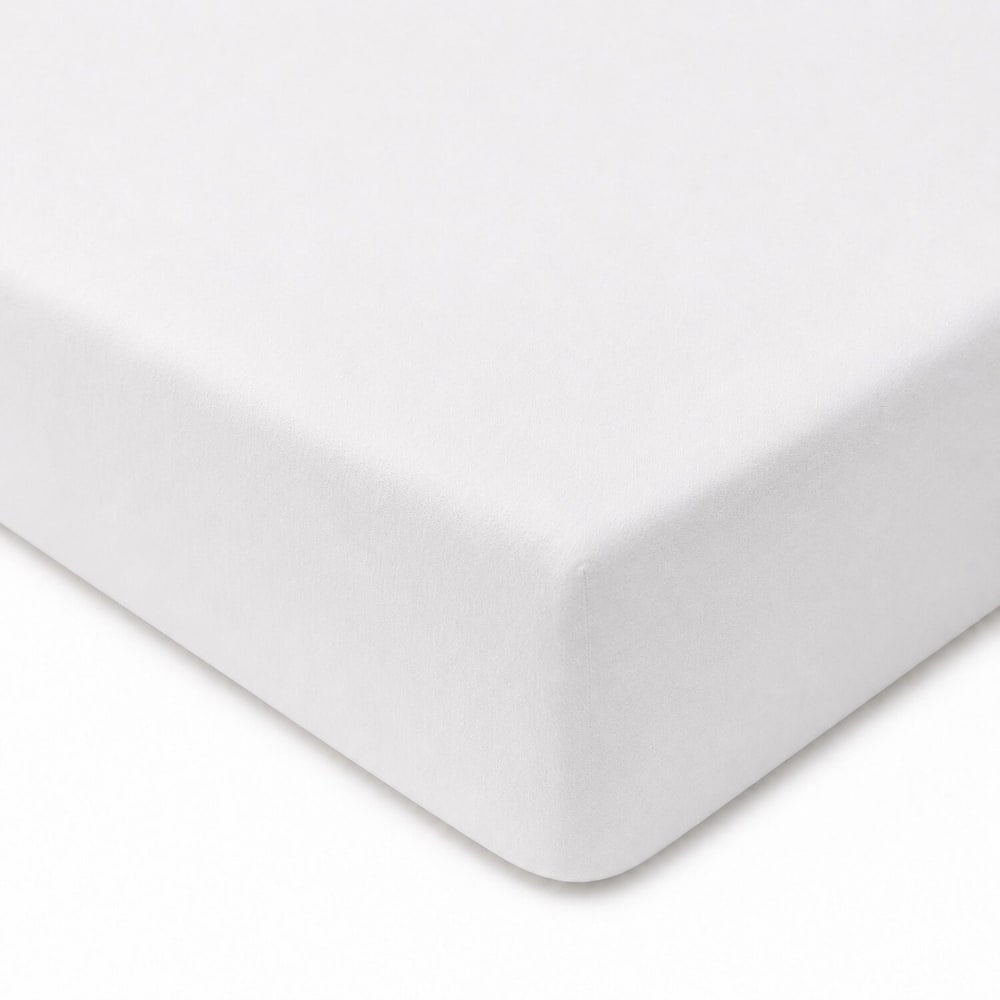 Drap housse coton lave blanc 140x190 cm Drap housse coton lave blanc 140x190 cm