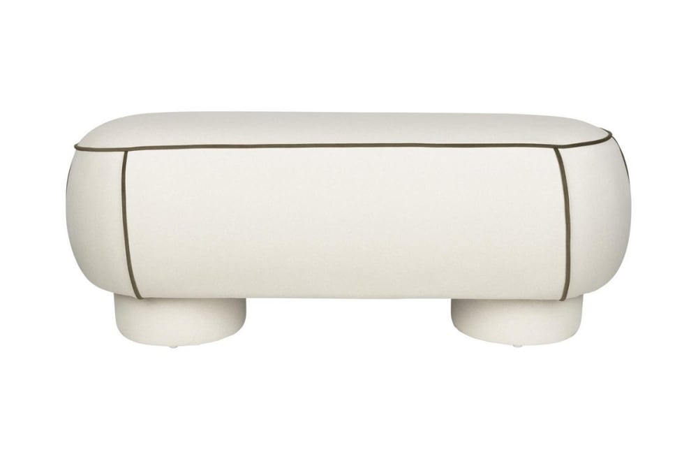 banc en tissu blanc l121
