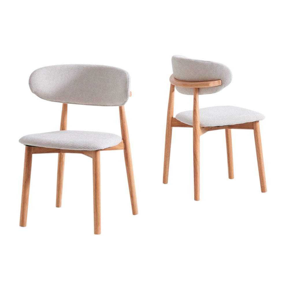 Lot de 2 chaises en tissu