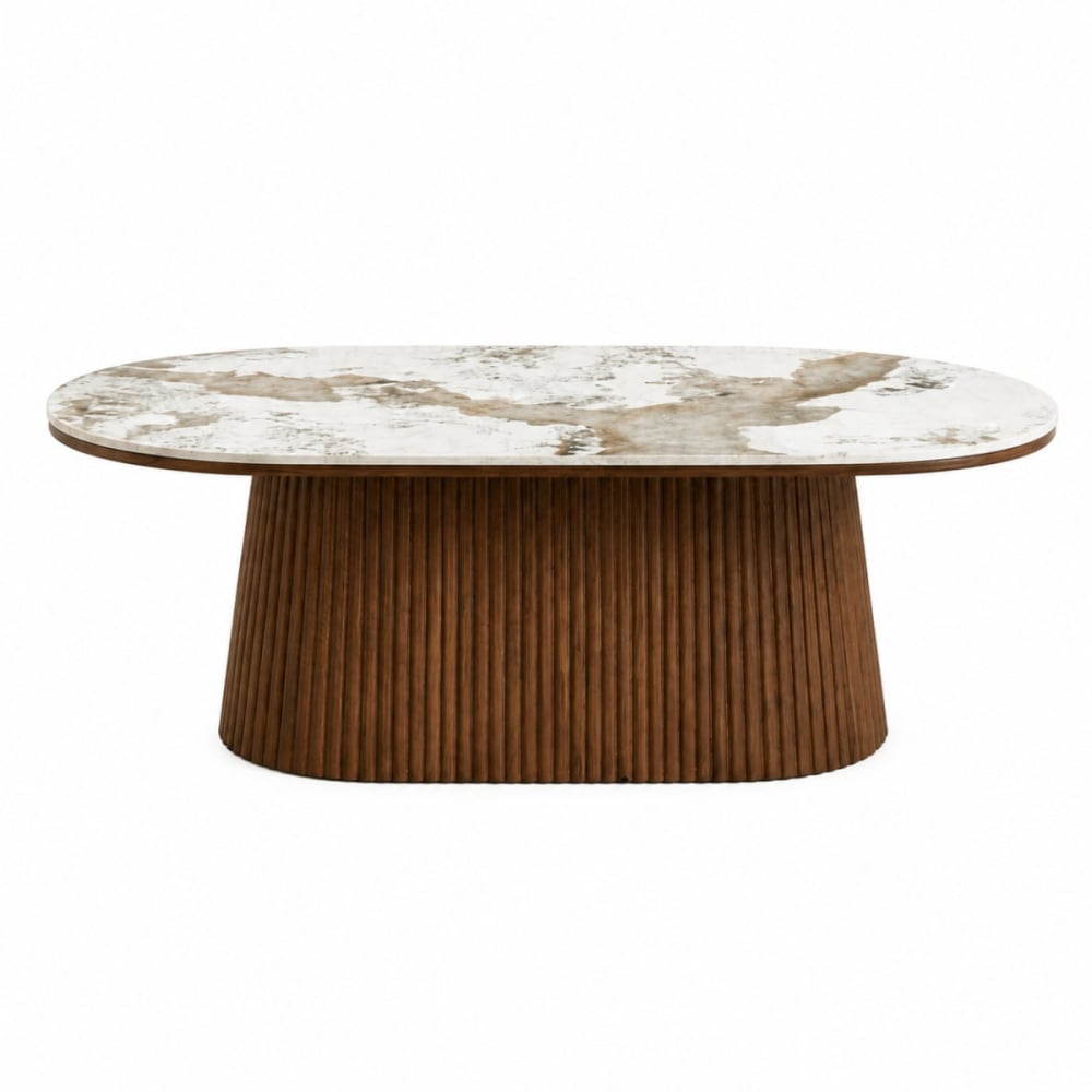 Table basse ovale en