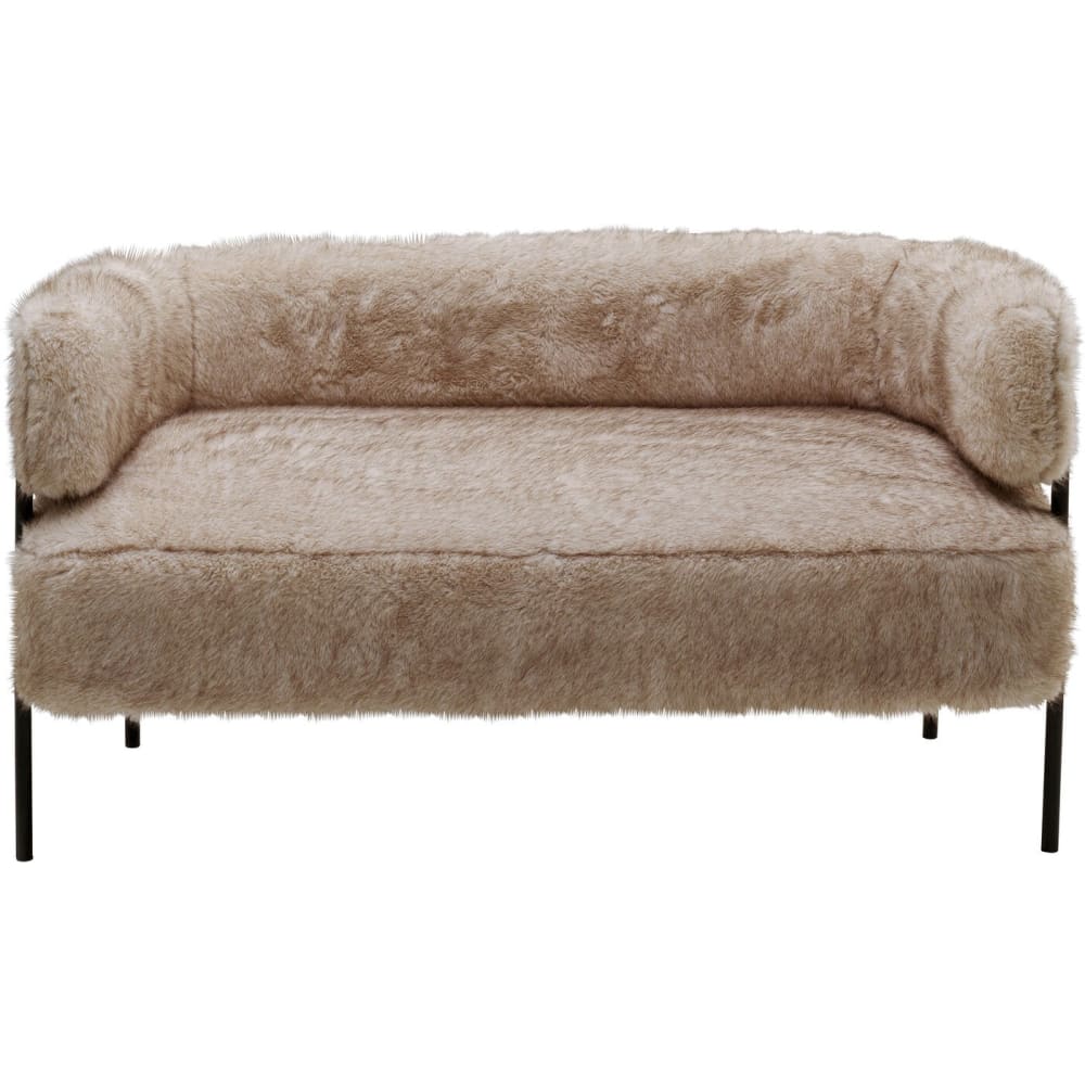 Canapé 2 places poils longs beige Canapé 2 places poils longs beige