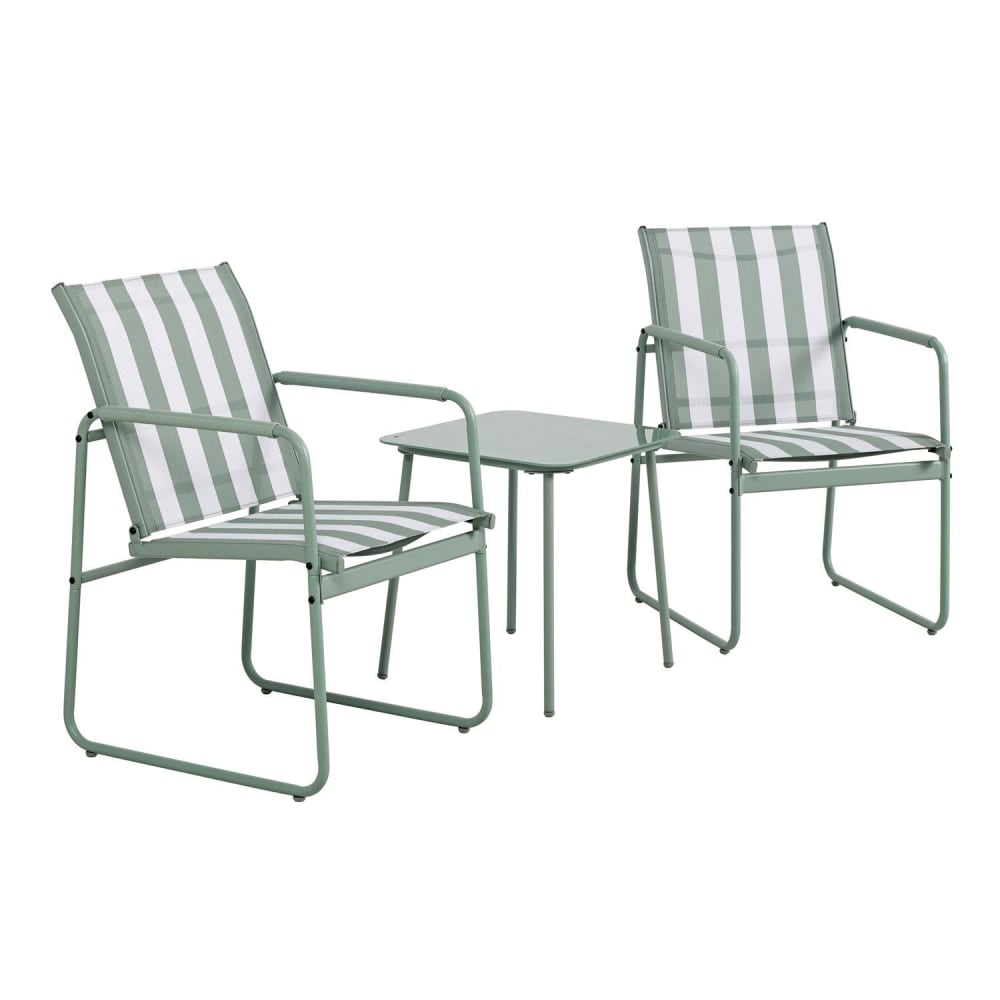 salon de jardin en acier - vert