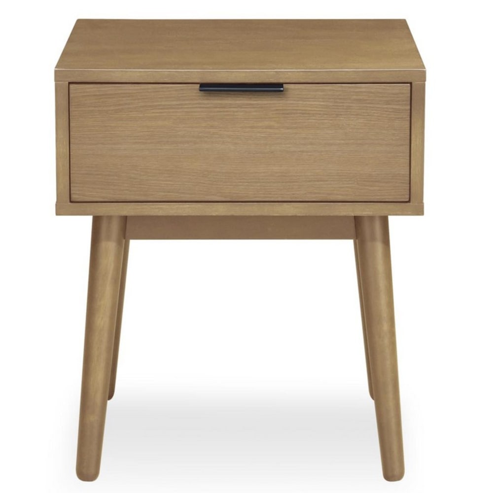 MSO Moderner Nachttisch mit Schublade style landhaus Braun Holz
