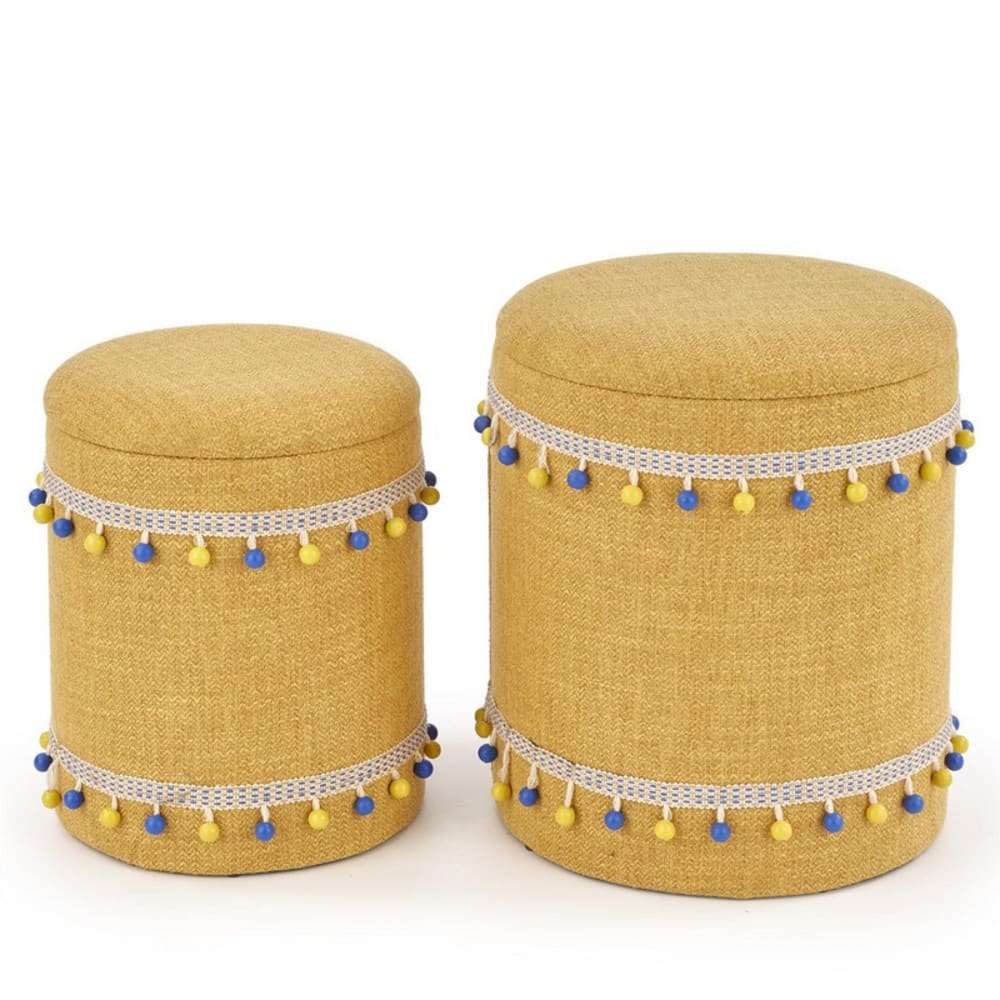 ensemble de deux poufs