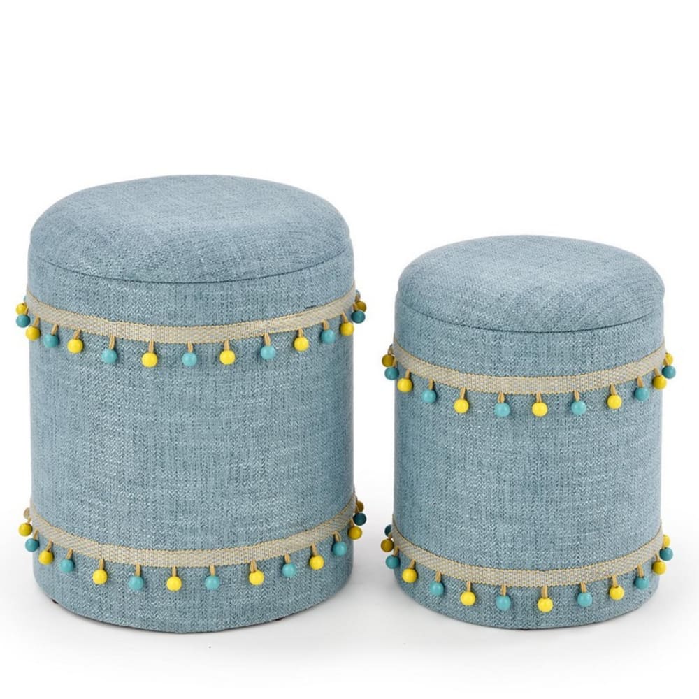 Ensemble de deux poufs