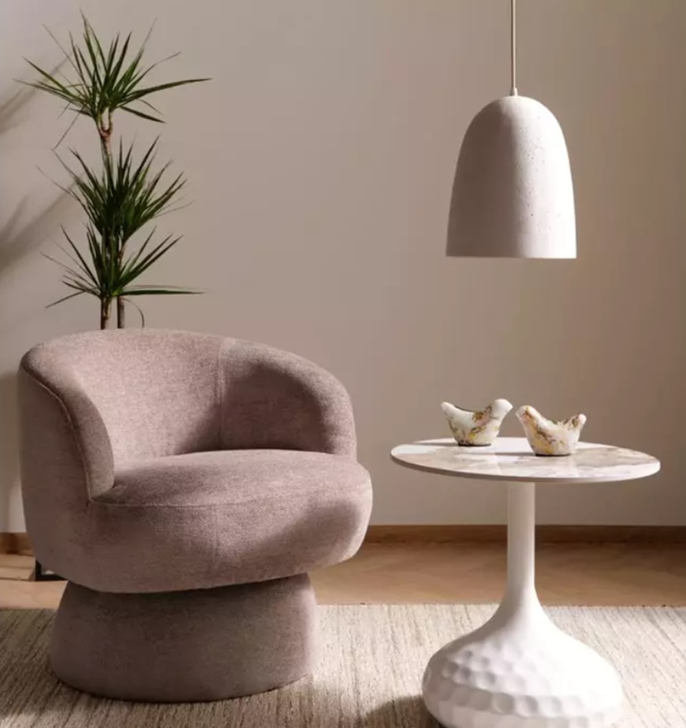 Designer-Couchtisch aus Keramik mit weißem Marmoreffekt, Höhe 49