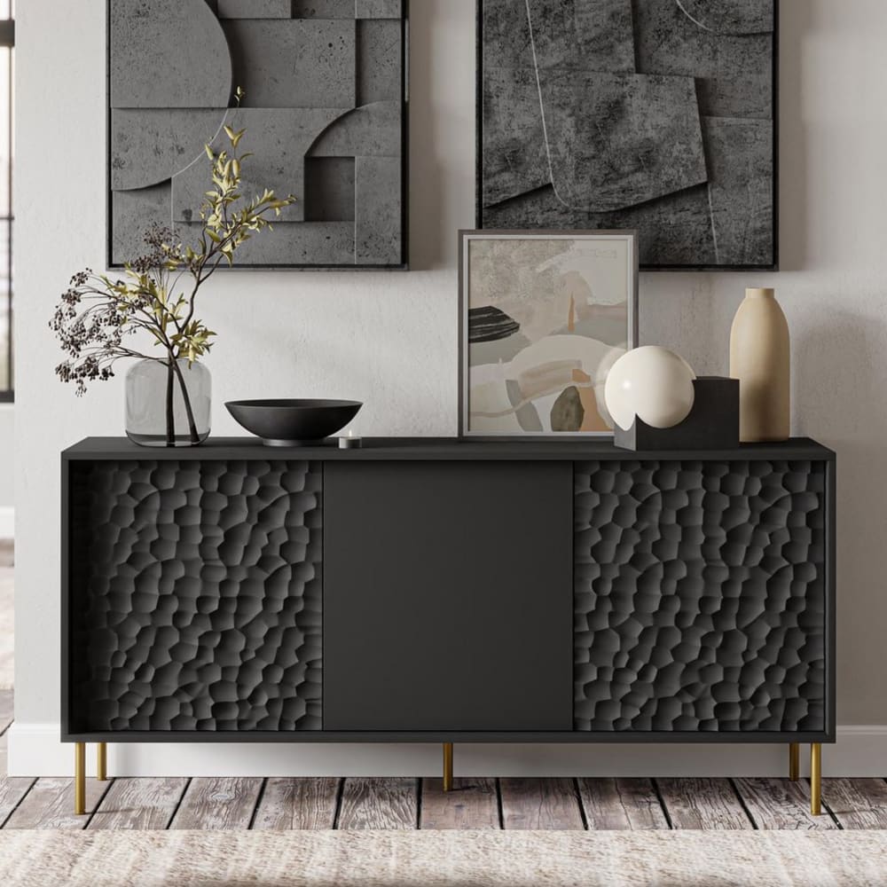 Buffet design noir 155cm