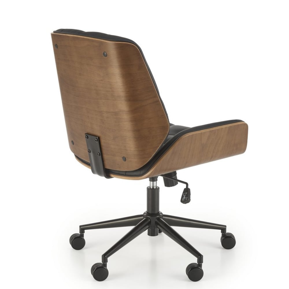 Designer-Bürosessel in Schwarz und Holz - Maisons Du Monde