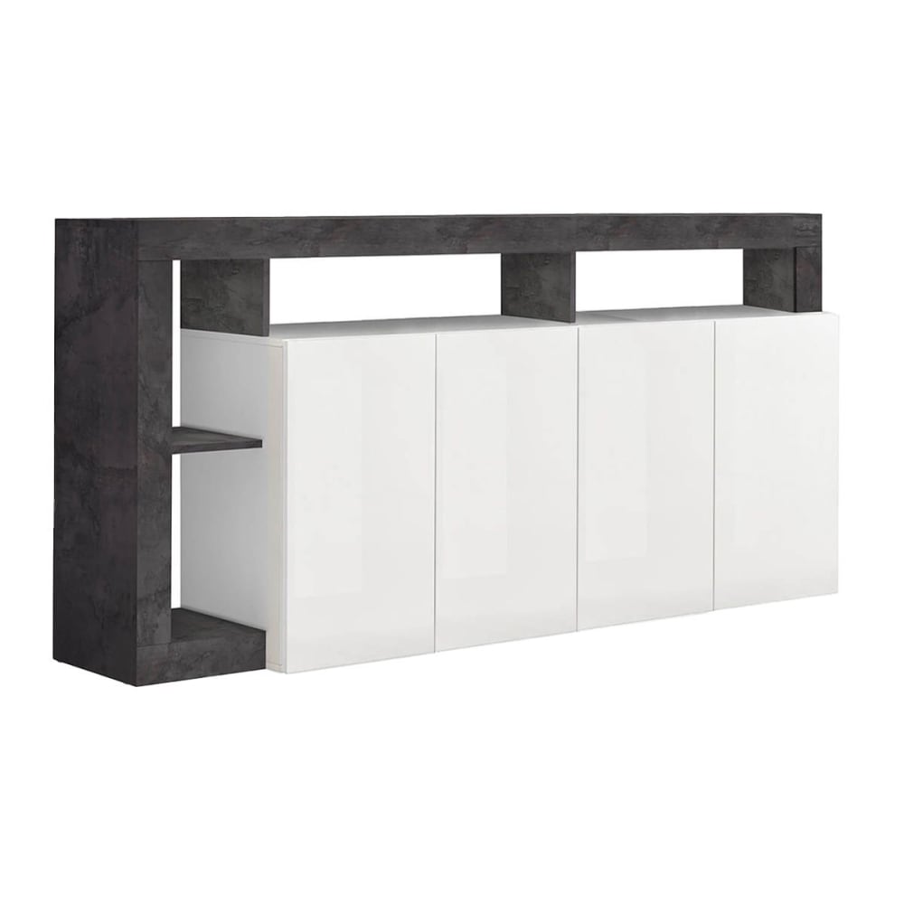 Buffet 4 portes blanc