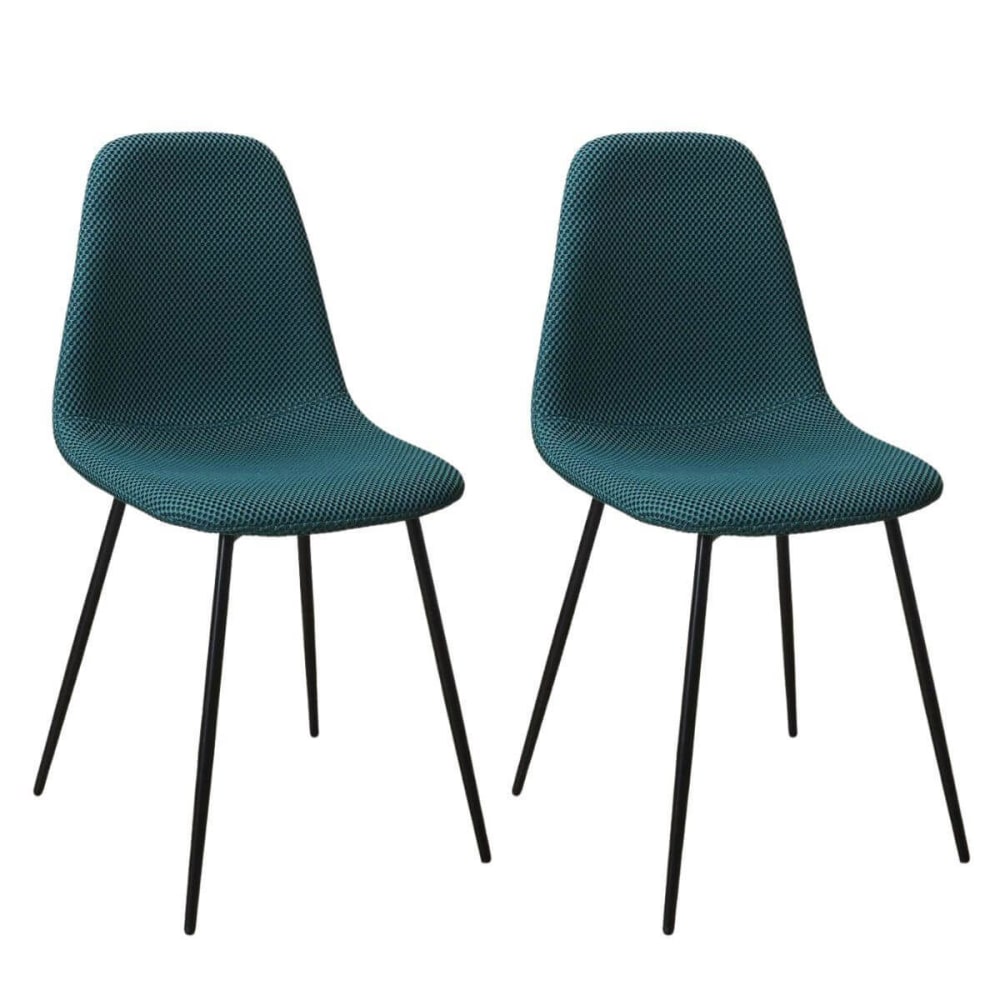 Lot de 2 chaises en tissu