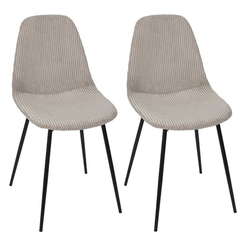 Lot de 2 chaises en velours
