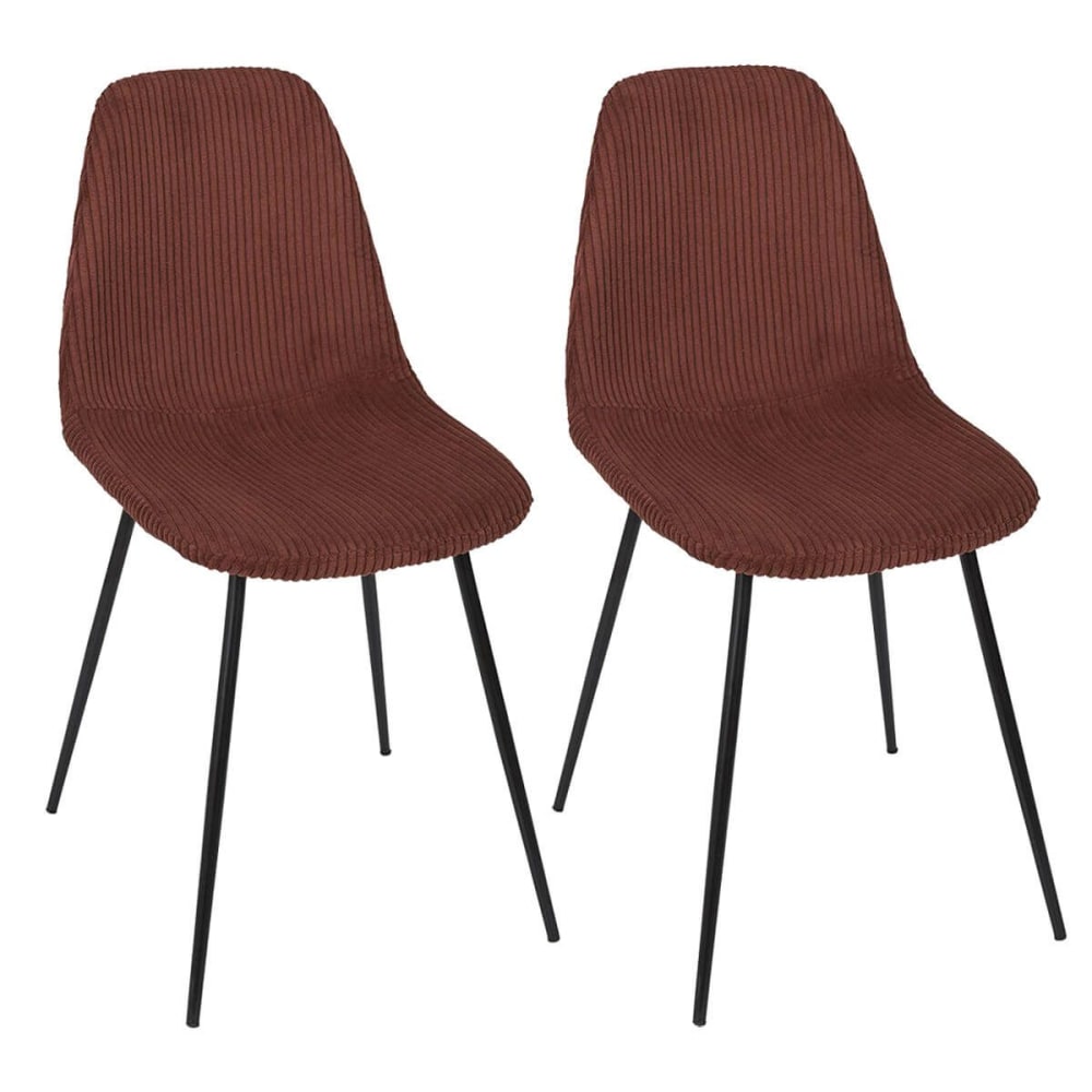 Lot de 2 chaises en velours