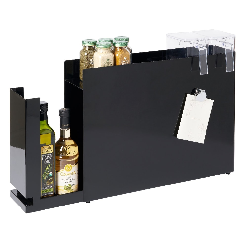 Rangement cuisine métal noir 12x50
