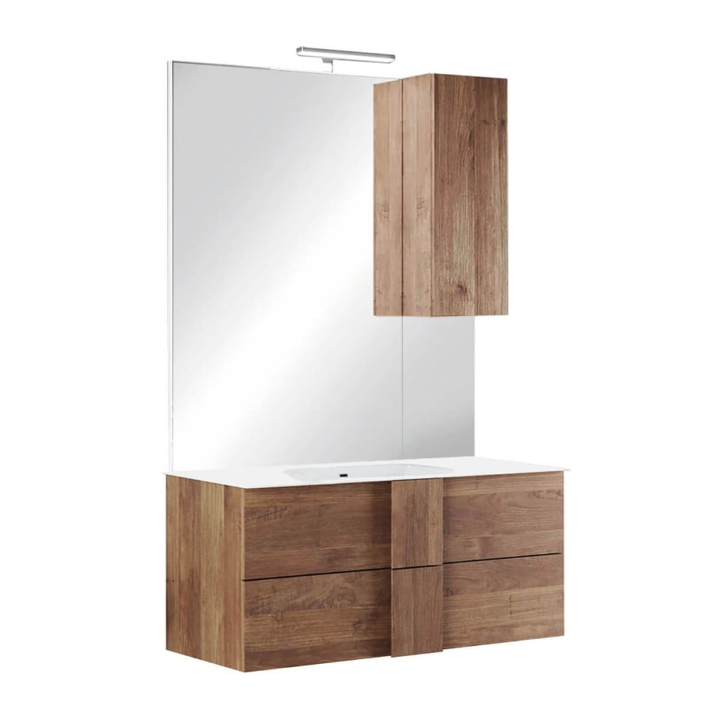 Meuble vasque 82cm suspendu - mercure miroir