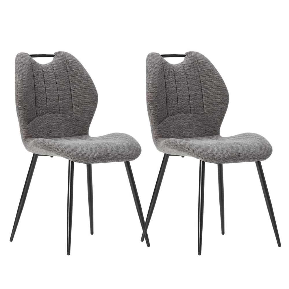 Lot de 2 chaises tissu