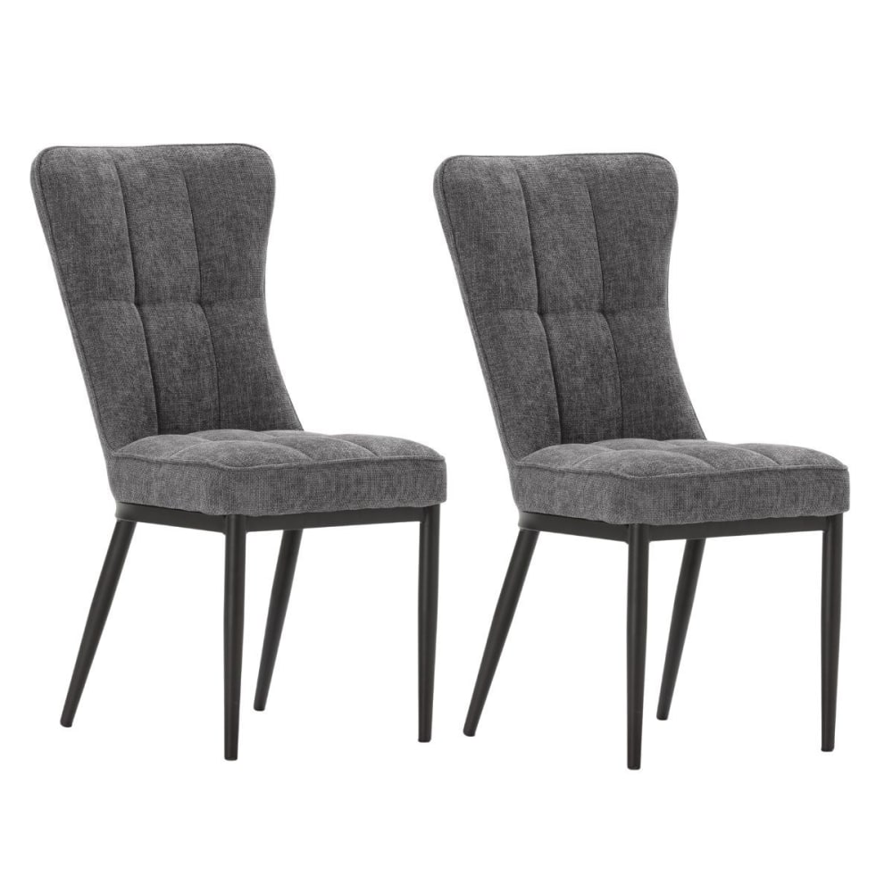 Lot de 2 chaises tissu