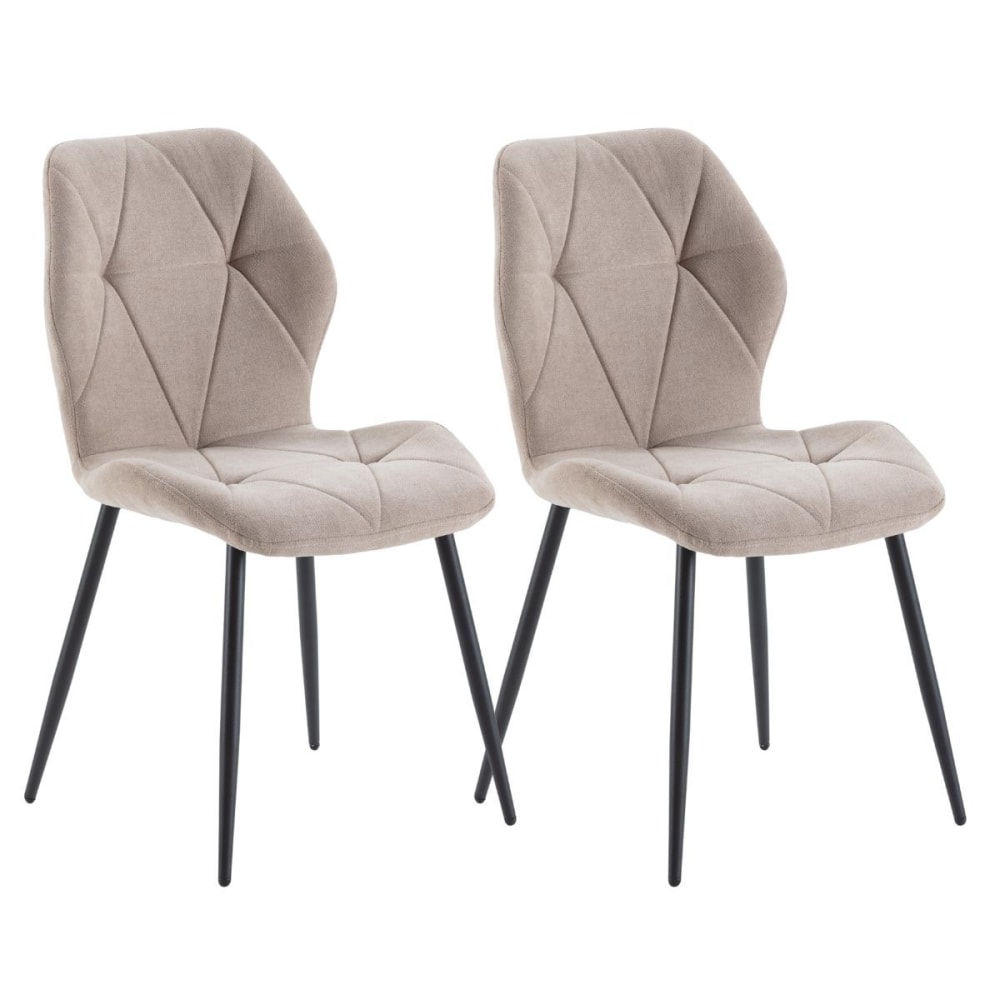 Lot de 2 chaises tissu