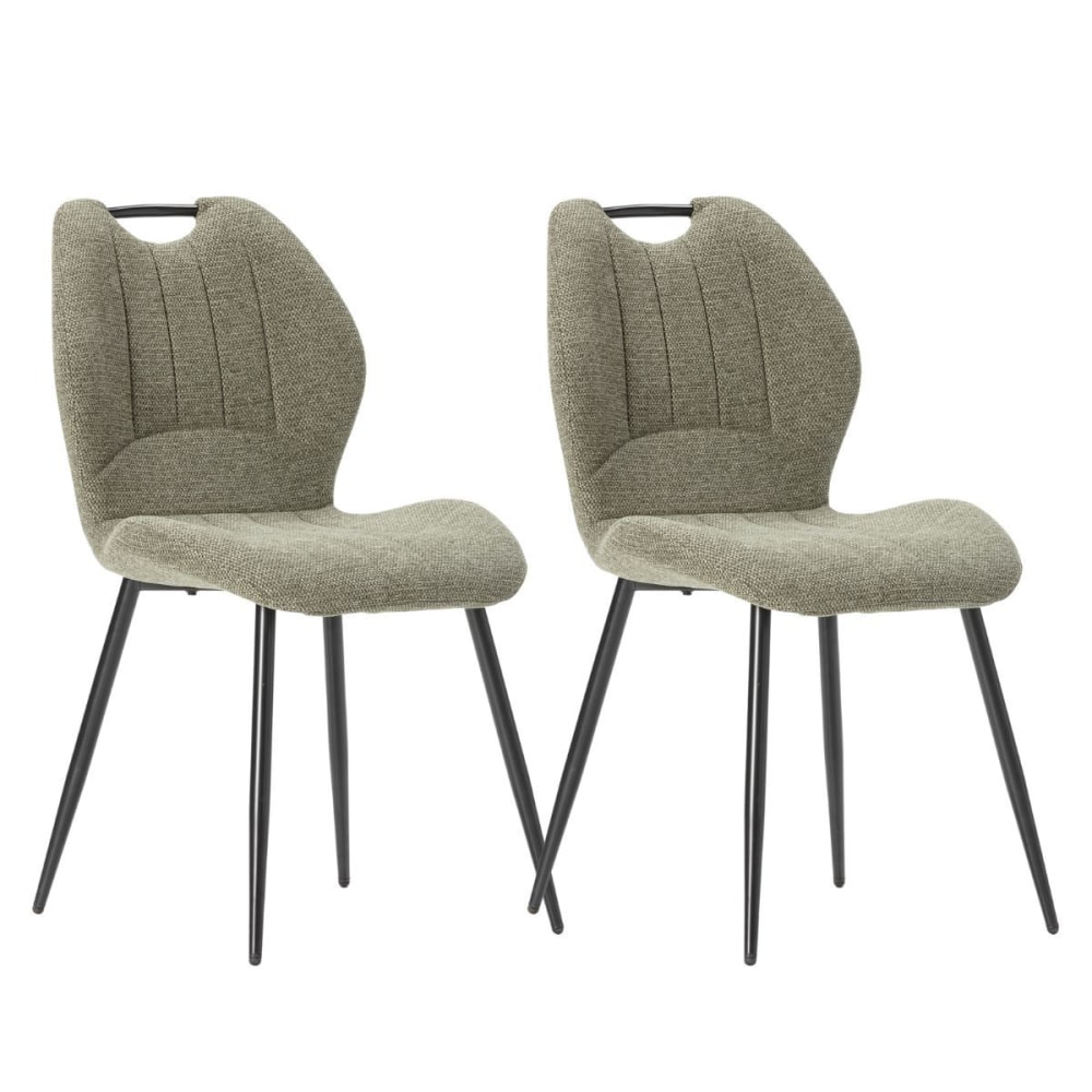 Lot de 2 chaises tissu