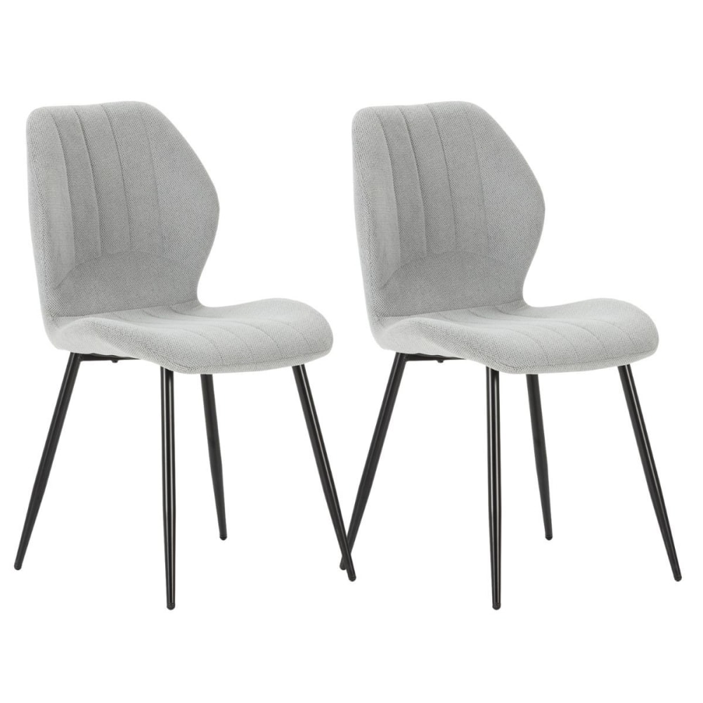 Lot de 2 chaises tissu